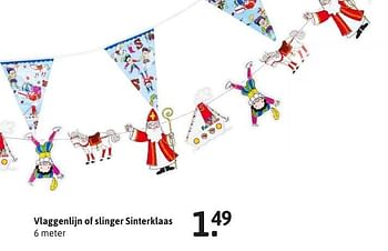 Aanbiedingen Vlaggenlijn of slinger sinterklaas - Huismerk - Xenos - Geldig van 21/11/2016 tot 04/12/2016 bij Xenos