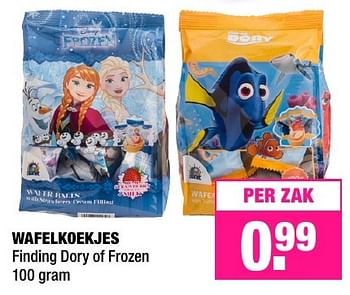 Aanbiedingen Wafelkoekjes finding dory of frozen - Disney - Geldig van 21/11/2016 tot 04/12/2016 bij Big Bazar