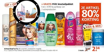 Aanbiedingen Schwarzkopf shampoo - Schwartzkopf - Geldig van 21/11/2016 tot 04/12/2016 bij Etos