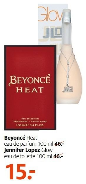Aanbiedingen Beyoncé heat eau de parfum 100 ml - Beyoncé Heat - Geldig van 21/11/2016 tot 04/12/2016 bij Etos