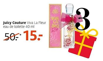 Aanbiedingen Juicy couture viva la fleur eau de toilette 40 ml - Juicy couture - Geldig van 21/11/2016 tot 04/12/2016 bij Etos