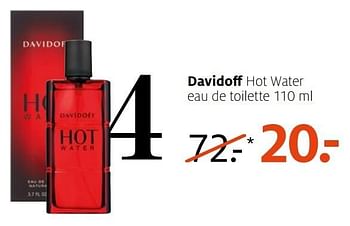 Aanbiedingen Davidoff hot water eau de toilette 110 ml - Davidoff - Geldig van 21/11/2016 tot 04/12/2016 bij Etos