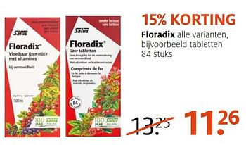 Aanbiedingen Floradix - Salus - Geldig van 21/11/2016 tot 04/12/2016 bij Etos