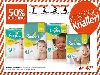 Aanbiedingen Pampers new baby midi - Pampers - Geldig van 21/11/2016 tot 04/12/2016 bij Etos