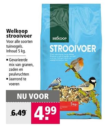 Aanbiedingen Welkoop strooivoer - Huismerk - Welkoop - Geldig van 21/11/2016 tot 04/12/2016 bij Welkoop