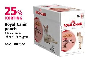 Aanbiedingen Royal canin pouch - Royal Canin - Geldig van 21/11/2016 tot 04/12/2016 bij Welkoop