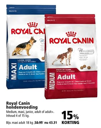 Aanbiedingen Royal canin hondenvoeding - Royal Canin - Geldig van 21/11/2016 tot 04/12/2016 bij Welkoop