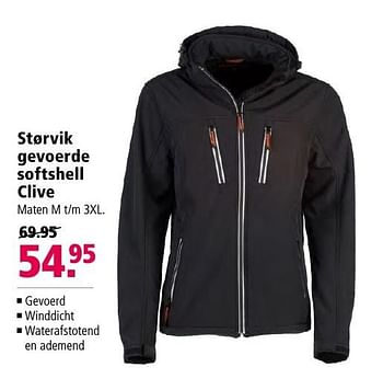 Aanbiedingen Størvik gevoerde softshell clive - StÃ¸rvik - Geldig van 21/11/2016 tot 04/12/2016 bij Welkoop