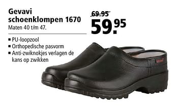 Aanbiedingen Gevavi schoenklompen 1670 - Gevavi - Geldig van 21/11/2016 tot 04/12/2016 bij Welkoop