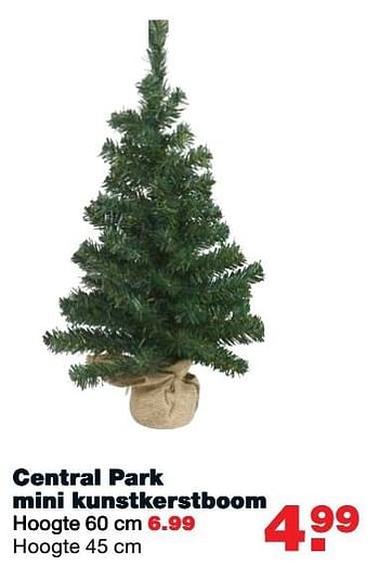 Aanbiedingen Central park mini kunstkerstboom - Central Park - Geldig van 28/11/2016 tot 04/12/2016 bij Praxis