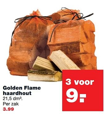 Aanbiedingen Golden flame haardhout - Golden Flame - Geldig van 28/11/2016 tot 04/12/2016 bij Praxis