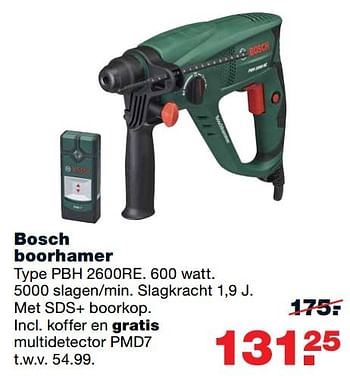 Aanbiedingen Bosch boorhamer pbh 2600re - Bosch - Geldig van 28/11/2016 tot 04/12/2016 bij Praxis