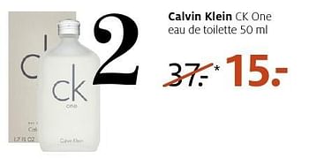 Aanbiedingen Calvin klein ck one eau de toilette 50 ml - Calvin Klein - Geldig van 28/11/2016 tot 04/12/2016 bij Etos