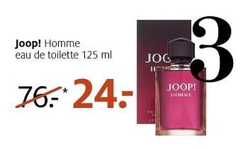 Aanbiedingen Joop! homme eau de toilette 125 ml - Joop! - Geldig van 28/11/2016 tot 04/12/2016 bij Etos