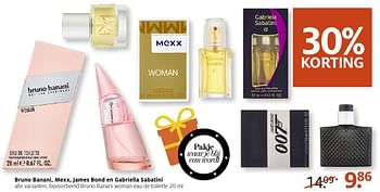 Aanbiedingen Bruno banani woman eau de toilette 20 ml - Bruno Banani - Geldig van 28/11/2016 tot 04/12/2016 bij Etos