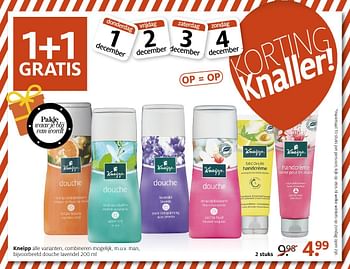 Aanbiedingen Kneipp douche lavendel - Kneipp - Geldig van 28/11/2016 tot 04/12/2016 bij Etos