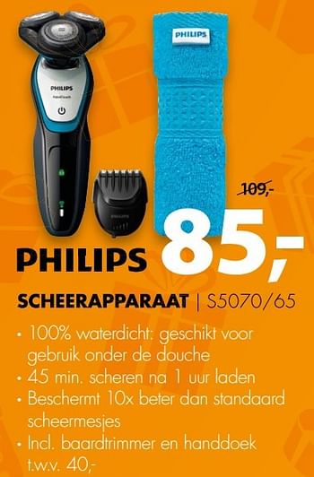 Aanbiedingen Philips scheerapparaat s5070-65 - Philips - Geldig van 28/11/2016 tot 04/12/2016 bij Expert