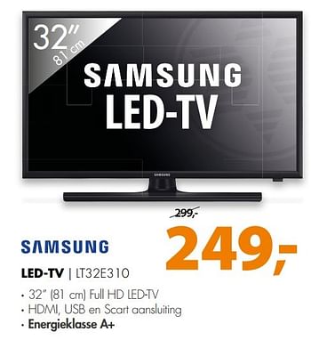 Aanbiedingen Samsung led-tv lt32e310 - Samsung - Geldig van 28/11/2016 tot 04/12/2016 bij Expert