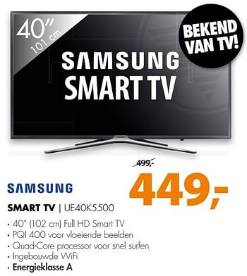 Aanbiedingen Samsung smart tv ue40k5500 - Samsung - Geldig van 28/11/2016 tot 04/12/2016 bij Expert
