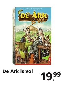 Aanbiedingen De ark is vol - 999games - Geldig van 22/10/2016 tot 06/12/2016 bij Intertoys