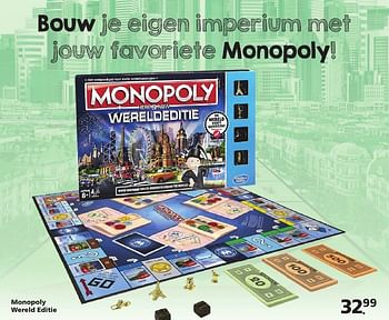 Aanbiedingen Monopoly wereld editie - 999games - Geldig van 22/10/2016 tot 06/12/2016 bij Intertoys