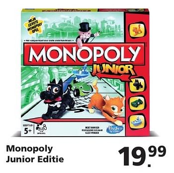 Aanbiedingen Monopoly junior editie - 999games - Geldig van 22/10/2016 tot 06/12/2016 bij Intertoys