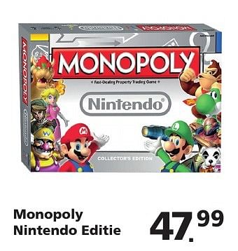 Aanbiedingen Monopoly nintendo editie - 999games - Geldig van 22/10/2016 tot 06/12/2016 bij Intertoys