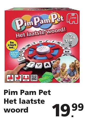 Aanbiedingen Pim pam pet het laatste woord - Jumbo - Geldig van 22/10/2016 tot 06/12/2016 bij Intertoys