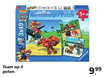 Aanbiedingen Team op 4 poten ravensburger puzzle - Ravensburger - Geldig van 22/10/2016 tot 06/12/2016 bij Intertoys