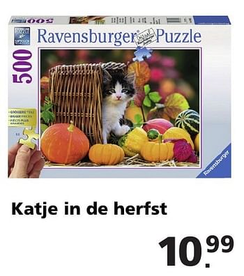 Aanbiedingen Katje in de herfst ravensburger puzzle - Ravensburger - Geldig van 22/10/2016 tot 06/12/2016 bij Intertoys