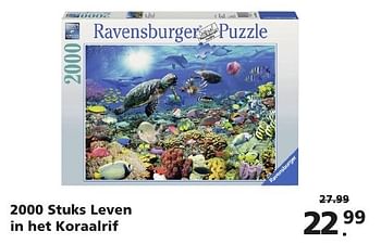 Aanbiedingen 2000 stuks leven in het koraalrif ravensburger puzzle - Ravensburger - Geldig van 22/10/2016 tot 06/12/2016 bij Intertoys