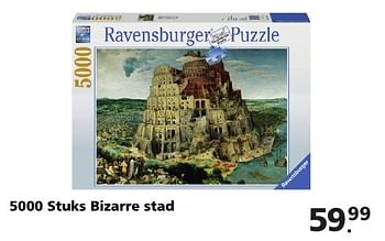Aanbiedingen 5000 stuks bizarre stad ravensburger puzzle - Ravensburger - Geldig van 22/10/2016 tot 06/12/2016 bij Intertoys