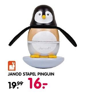 Aanbiedingen Janod stapel pinguin - Janod - Geldig van 03/10/2016 tot 25/12/2016 bij Prenatal