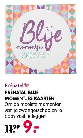 Aanbiedingen Prénatal blije momentjes kaarten - Huismerk - Prenatal - Geldig van 03/10/2016 tot 25/12/2016 bij Prenatal