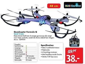 Aanbiedingen Quadcopter formula q - Revell - Geldig van 19/11/2016 tot 04/12/2016 bij Bart Smit