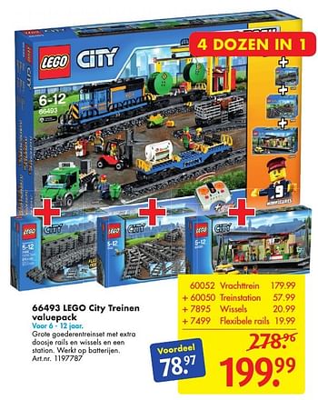 Aanbiedingen Lego city treinen valuepack - Lego - Geldig van 19/11/2016 tot 04/12/2016 bij Bart Smit