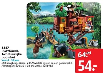 Aanbiedingen Playmobil avontuurlijke boomhut - Playmobil - Geldig van 19/11/2016 tot 04/12/2016 bij Bart Smit