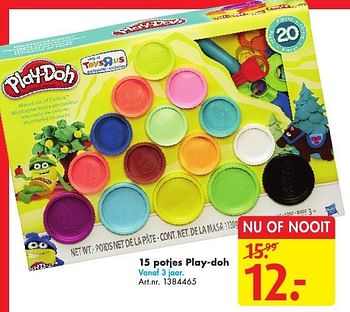 Aanbiedingen 15 potjes play-doh - Play-Doh - Geldig van 19/11/2016 tot 04/12/2016 bij Bart Smit