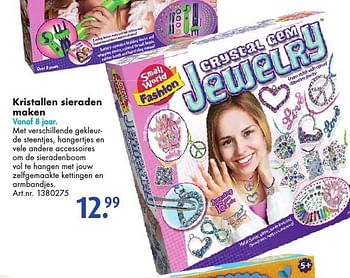 Aanbiedingen Kristallen sieraden maken - Small world fashion - Geldig van 19/11/2016 tot 04/12/2016 bij Bart Smit