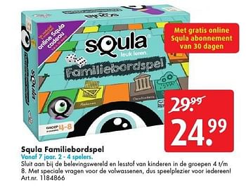 Aanbiedingen Squla familiebordspel - Squla - Geldig van 19/11/2016 tot 04/12/2016 bij Bart Smit
