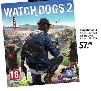 Aanbiedingen Playstation 4 watch dogs 2 - Ubisoft - Geldig van 19/11/2016 tot 04/12/2016 bij Bart Smit