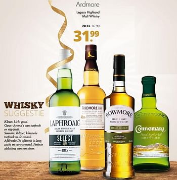 Aanbiedingen Ardmore legacy highland malt whisky - Ardmore - Geldig van 21/11/2016 tot 04/12/2016 bij Mitra