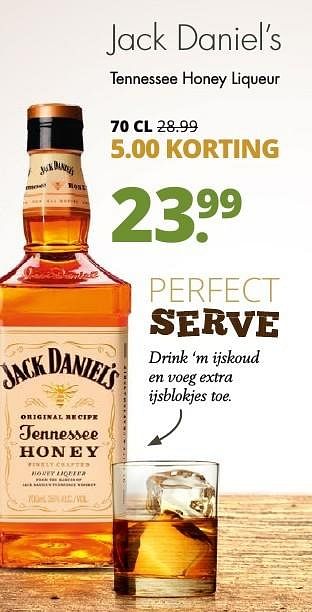 Aanbiedingen Jack daniel`s tennessee honey liqueur - Jack Daniel's - Geldig van 21/11/2016 tot 04/12/2016 bij Mitra