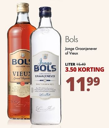 Aanbiedingen Bols jonge graanjenever of vieux - Bols - Geldig van 21/11/2016 tot 04/12/2016 bij Mitra