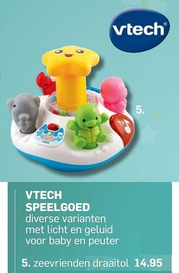 Aanbiedingen Speelgoed zeevrienden draaitol - Vtech - Geldig van 04/11/2016 tot 05/12/2016 bij Action