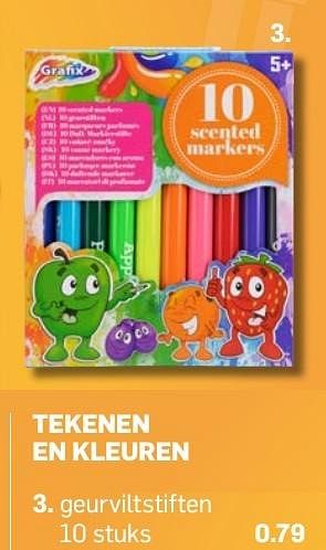 Aanbiedingen Tekenen en kleuren geurviltstiften - Grafix - Geldig van 04/11/2016 tot 05/12/2016 bij Action