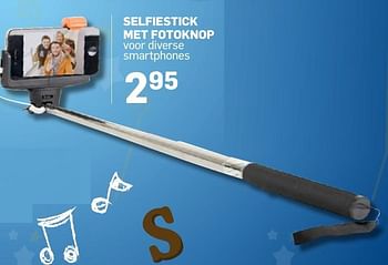 Aanbiedingen Selfiestick met fotoknop - Huismerk - Action - Geldig van 04/11/2016 tot 05/12/2016 bij Action