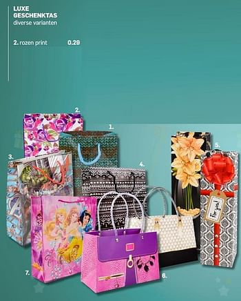 Aanbiedingen Luxe geschenktas rozen print - Huismerk - Action - Geldig van 04/11/2016 tot 05/12/2016 bij Action