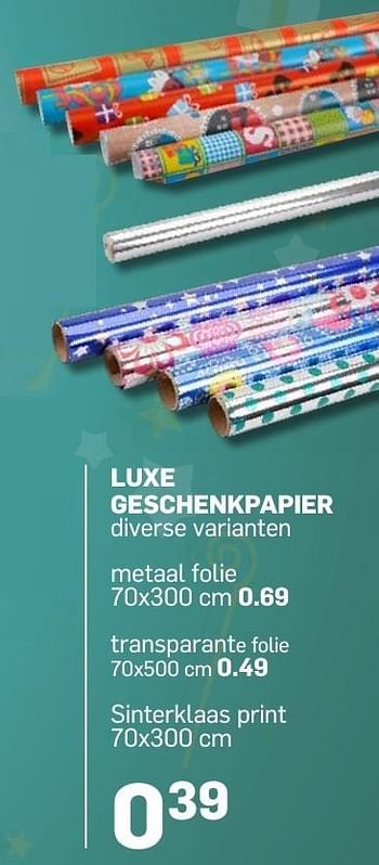 Aanbiedingen Luxe geschenkpapier - Huismerk - Action - Geldig van 04/11/2016 tot 05/12/2016 bij Action