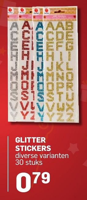 Aanbiedingen Glitter stickers - Huismerk - Action - Geldig van 04/11/2016 tot 05/12/2016 bij Action
